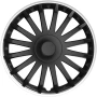 Set capace roti auto Cridem Crystal SO 4buc - Negru/Argintiu - 14&#039;&#039;