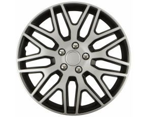 Set capace roti auto Cridem Dakar NC 4buc - Argintiu/Negru - 14&#039;&#039; - Resigilat