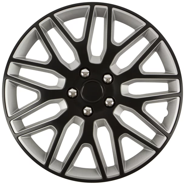 Set capace roti auto Cridem Dakar NC 4buc - Negru/Argintiu - 17&quot;