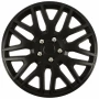 Set capace roti auto Cridem Dakar NC 4buc - Negru/Crom - 14&#039;&#039;