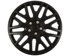 Set capace roti auto Cridem Dakar NC 4buc - Negru/Crom - 15&#039;&#039;