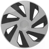 Set capace roti auto Cridem Vector 4buc - Argintiu/Negru - 16&#039;&#039;