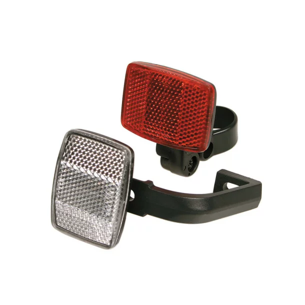 Set catadioptri reflectorizanti bicicleta fata-spate 2buc Lampa - Alb/Rosu - Resigilat