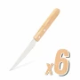 Set de cuțite cu mâner de lemn - 6 piese