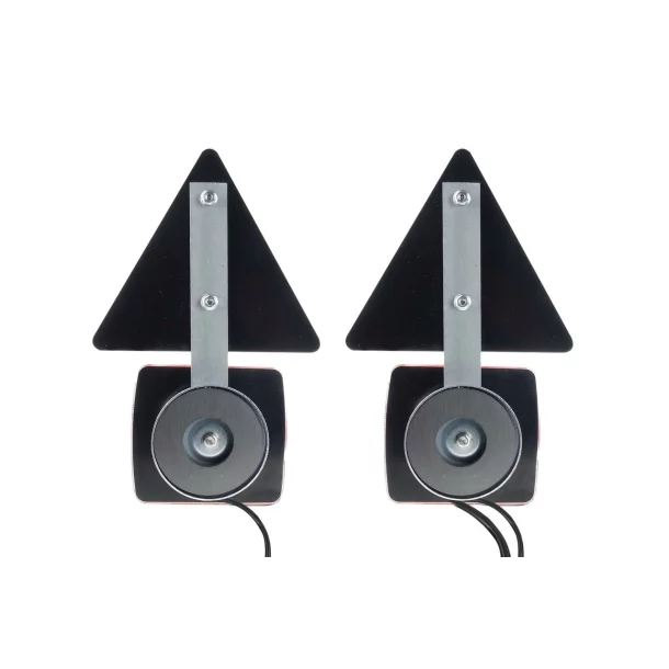 Set lampi stop LED cu magnet si cablu 7,5m 12V cu catadioptri triunghiulari, 2buc Amio