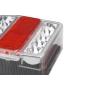 Set lampi stop LED cu magnet si cablu 7,5m 12V cu catadioptri triunghiulari, 2buc Amio