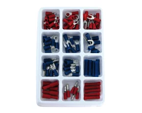 Set terminale electrice Carpoint 100buc - Rosu/Albastru