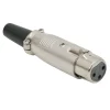 Soclu XLR • 3 poliExecutie filetatacu protectie pt. cablu din cauciuc