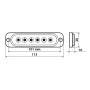 Stroboscop multifunctional 6LED 12/24V - Portocaliu