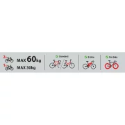 Suport biciclete cu fixare pe carligul de remorcare Wave 2, pentru 2 biciclete