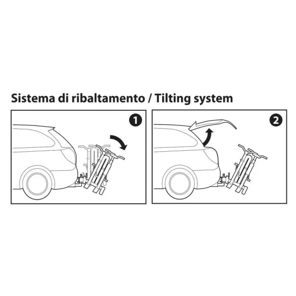 Suport biciclete cu fixare pe carligul de remorcare Wave 3, pentru 3 biciclete