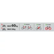 Suport biciclete cu fixare pe carligul de remorcare Wave 3, pentru 3 biciclete