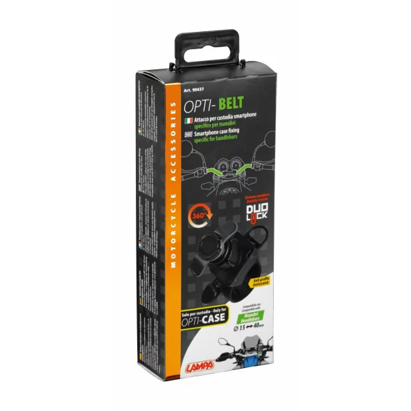 Suport fixare pe ghidon Opti Belt pentru carcase telefon mobil Opti Case