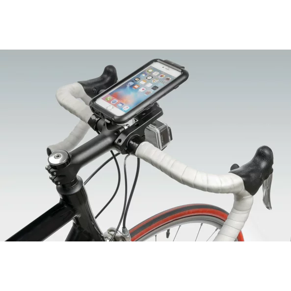 Suport fixare pe ghidon Opti Combo pentru carcase telefon mobil Opti Case si Action Cam