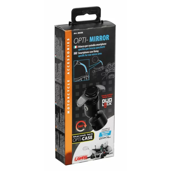 Suport fixare pe oglinzile retrovizoare Opti Mirror pentru carcase telefon mobil Opti Case