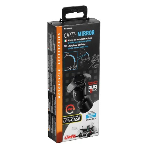 Suport fixare pe oglinzile retrovizoare Opti Mirror pentru carcase telefon mobil Opti Case