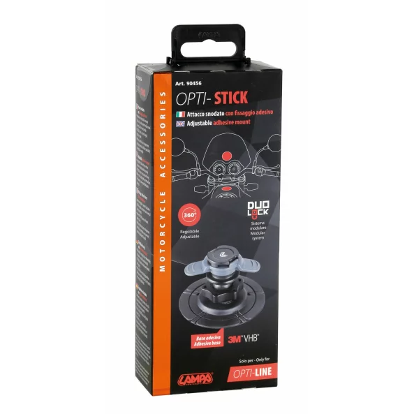 Suport fixare pivotant cu adeziv Opti Stick pentru carcase telefon mobil Opti Case