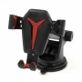Suport telefon mobil cu ventuza, lungimea bratului reglabila 85-130mm, latime 68-85mm, Negru/Rosu