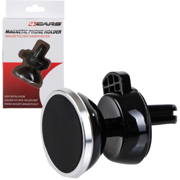 Suport telefon mobil magnetic cu clips fixare la grila de ventilatie 4cars