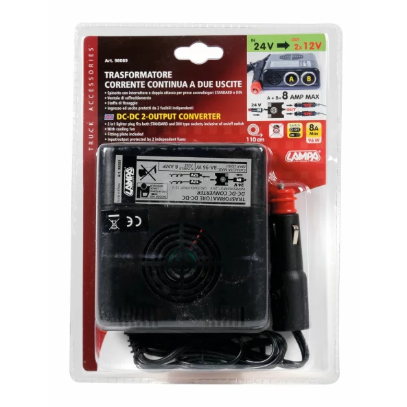 Transformator curent de la 24V la 12V 8A