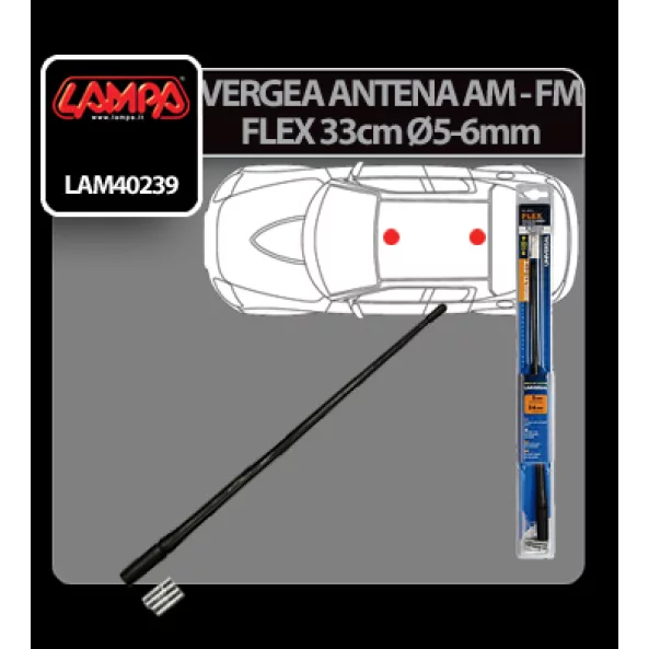 Vergea antena Flex (AM/FM) Lampa - 33cm - Ø 5-6mm
