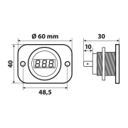 Voltmetru digital acumulator Ext-9 - 6/30V