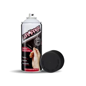 Vopsea spray cauciucata Wrapper 400ml - Negru mat - RAL9005